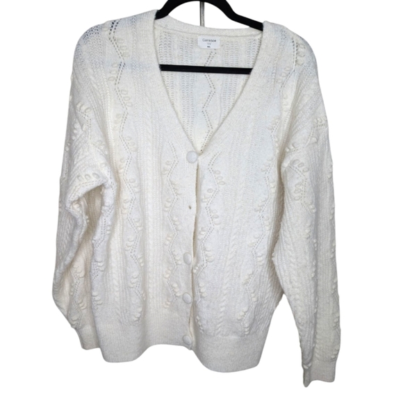 Garance by Garance Dore White Cozy Cardigan sz L - Picture 1 of 7
